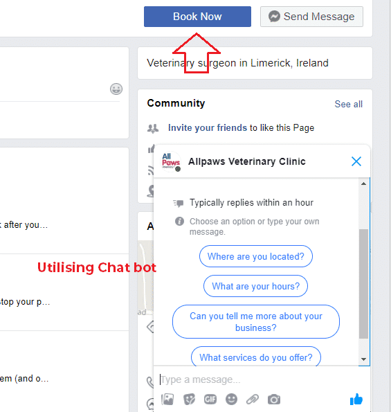 Utilising Facebook Book Now & Chat Bot Utilising Facebook Book Now & Chat Bot