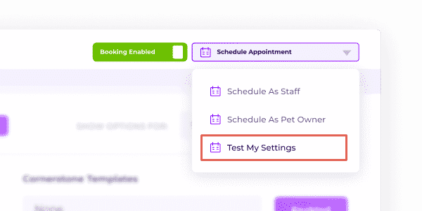 New appointment scheduling page