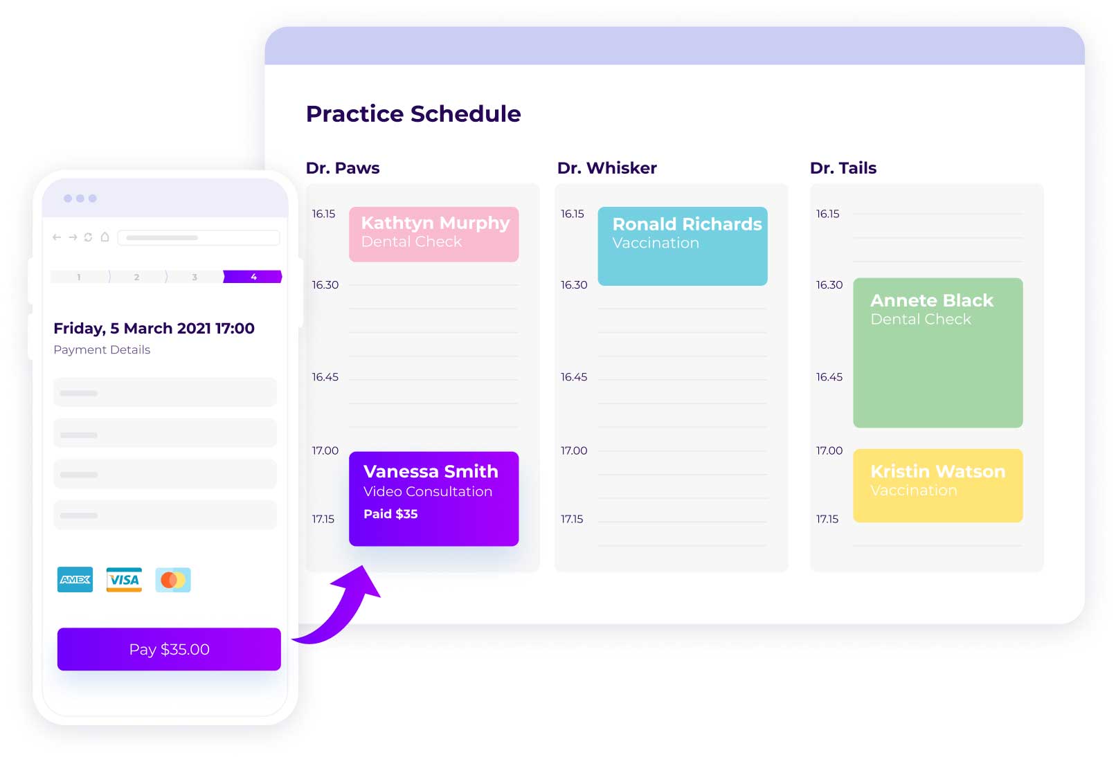 Integrate telemedicine appointments with your practice calendar