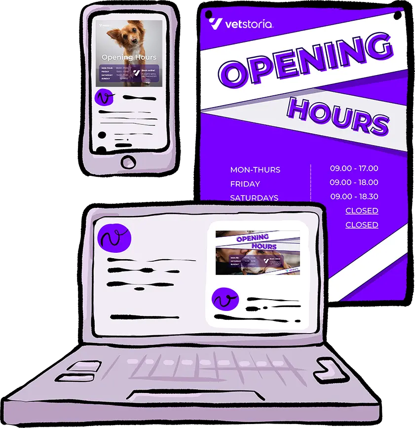 Veterinary Opening Hours Mockups Template