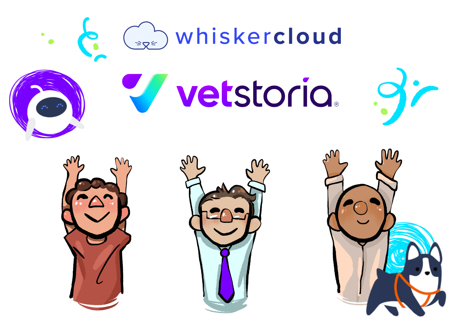 whiskerCloud X Vetstoria illustration