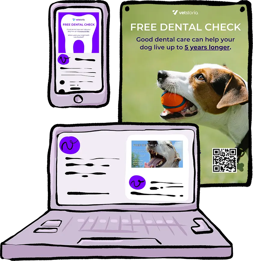 pet free dental check Mockups Template