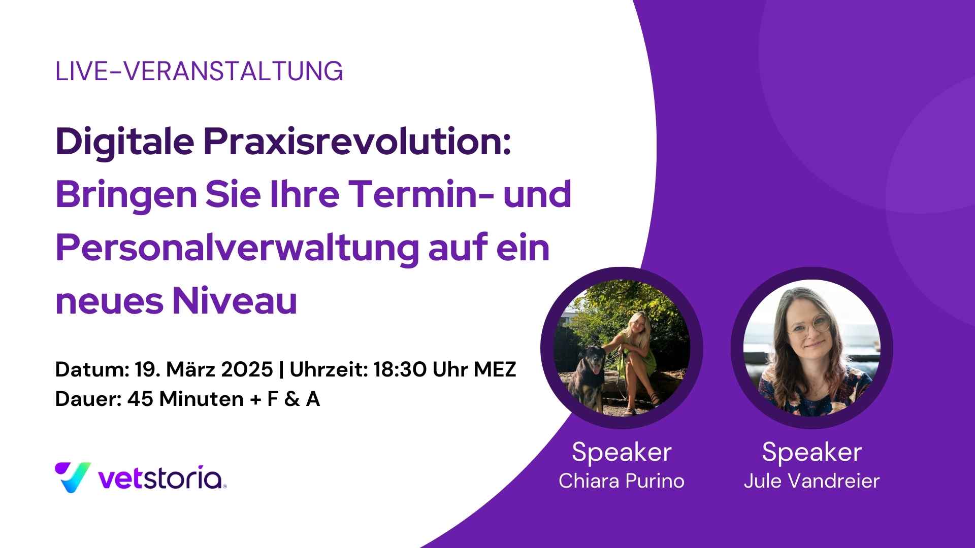 Digitale Praxisrevolution Bringen Sie Ihre Termin- und Personalverwaltung auf ein neues Niveau - Vetstoria webinar