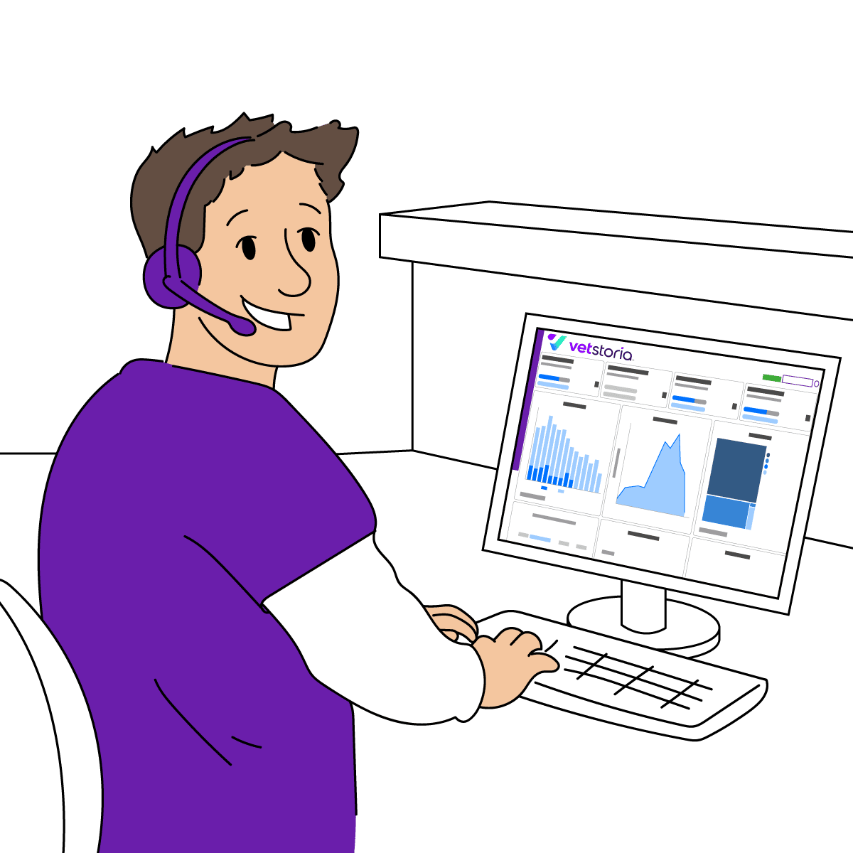 Vetstoria Dashboard illustration