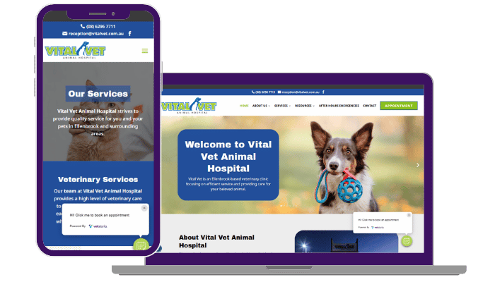 Vital Vet Animal Hospital Australia Case Study Vetstoria online booking