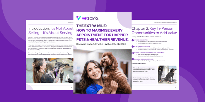 The Extra Mile – How to Maximise Every Veterinary Appointment for Happier Pets & Healthier Revenue Vetstoria eGuide