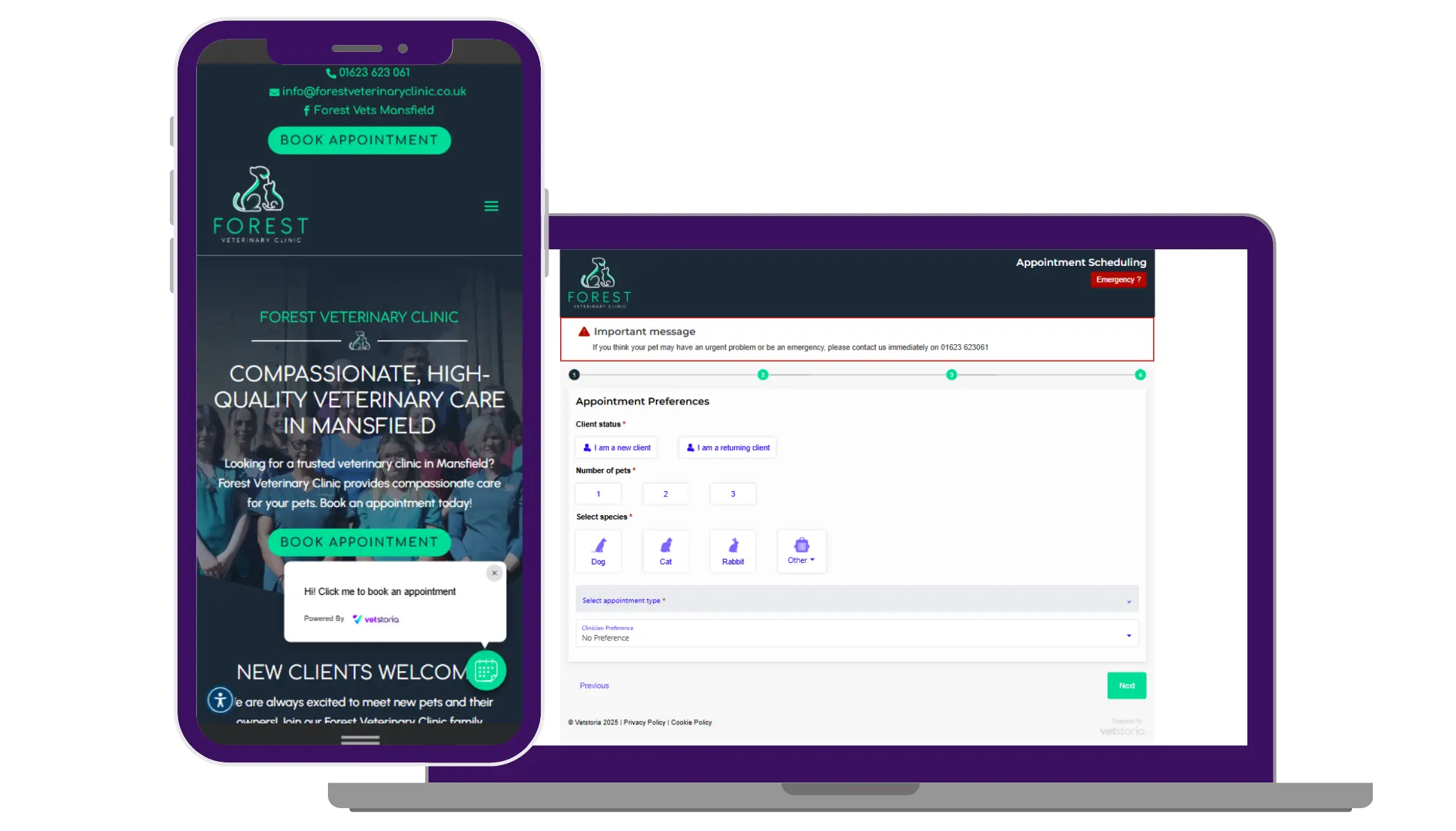 Forest Veterinary Clinic - Vetstoria case study image 3