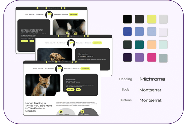 Vetstoria websites plans - custom