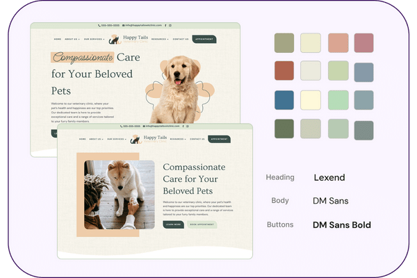 Vetstoria websites plans - plus