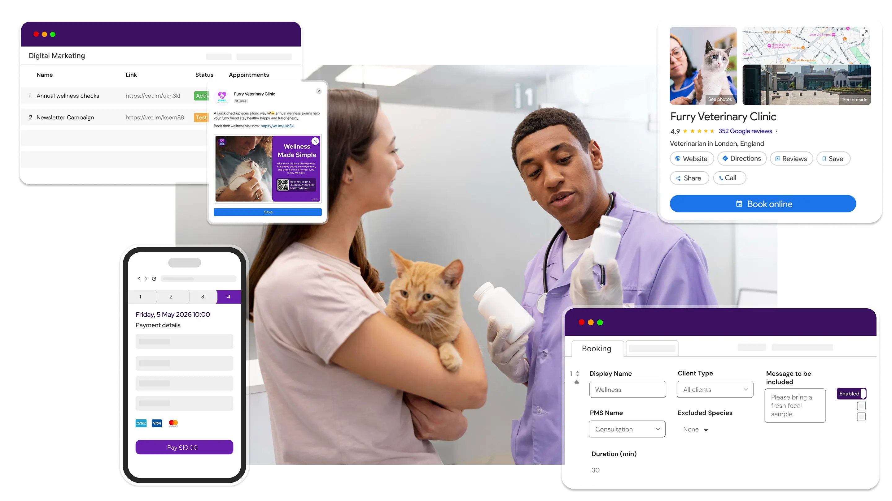 Vetstoria Online Booking and Websites - Features