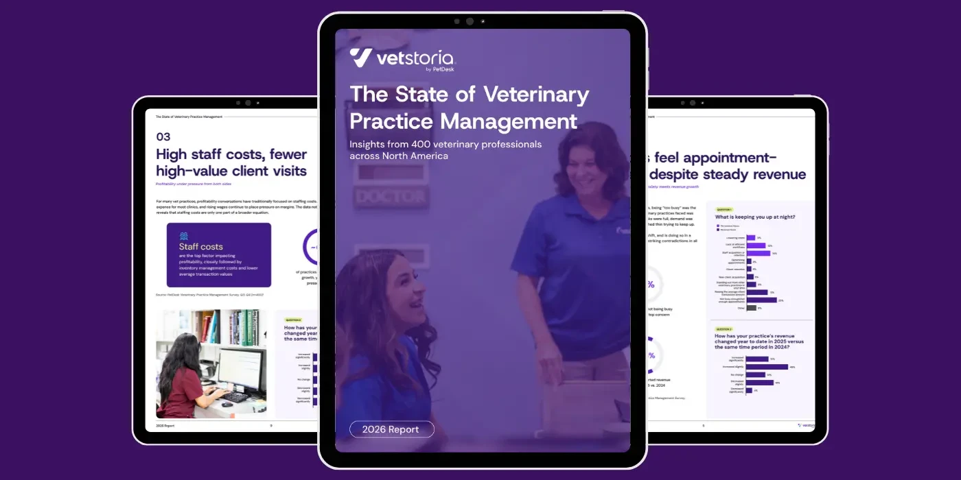 The State of Veterinary Practice Management Report - Vetstoria by PetDesk resource